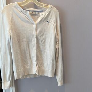 Vineyard Vines Cream Button-Up Sweater